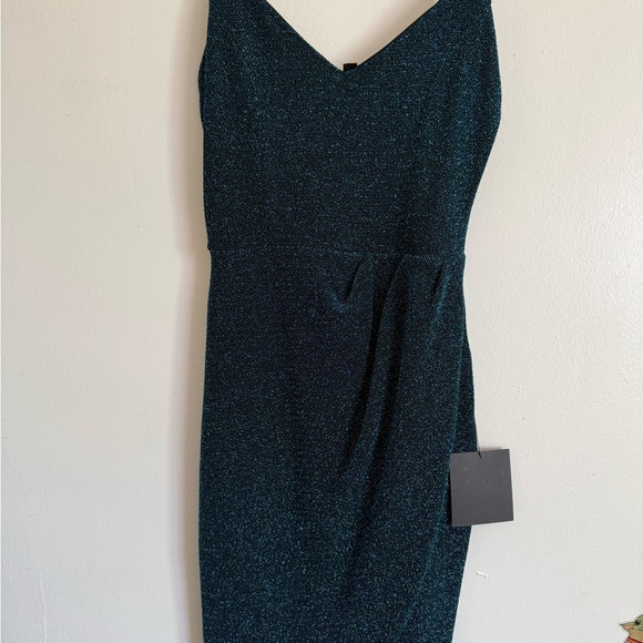 Lulu’s Metallic Teal Bodycon Dress Size XS - Picture 14 of 16
